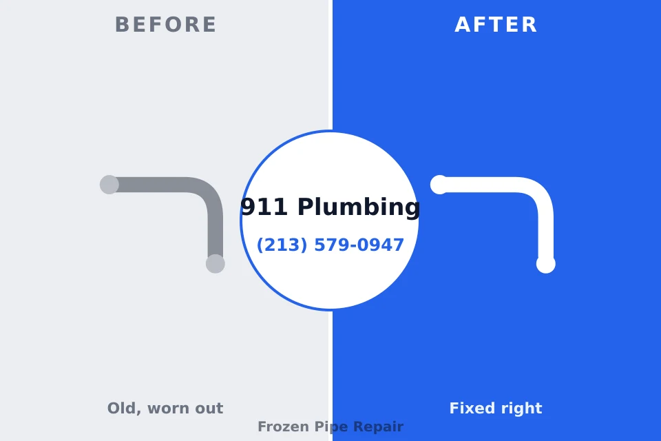 Before and after: plumbing company Hooker, OK